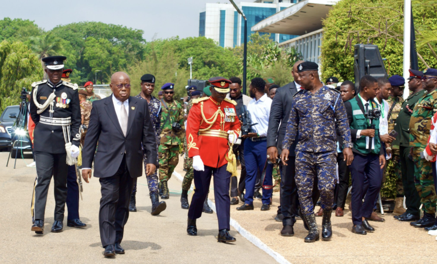 Akufo Addo SONA 2025 inspection